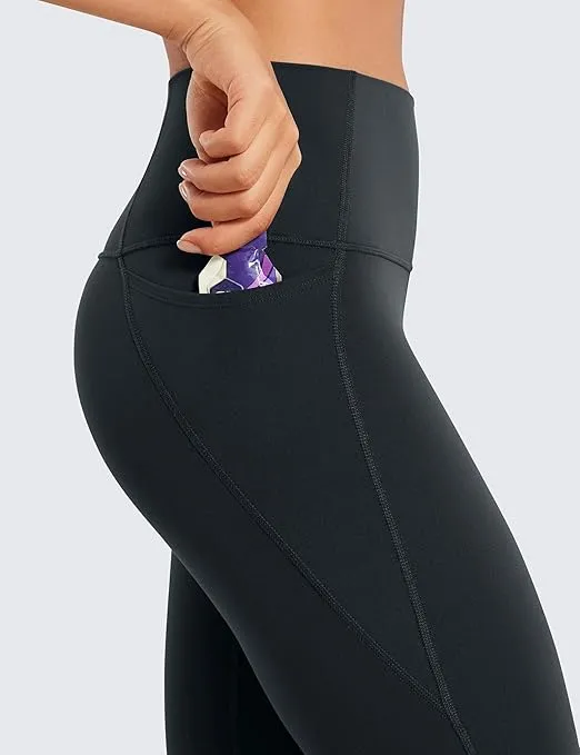 CRZ YOGA Womens Butterluxe Workout Capri Leggings with Pockets 21 Inches - High Waisted Gym Athletic Crop Yoga Leggings