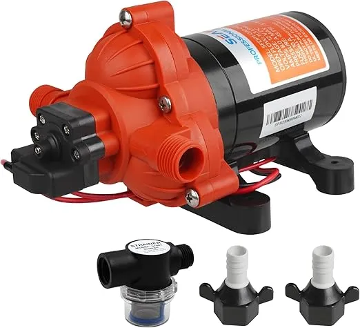 SEAFLO 33 Series DC Diaphragm Pump – 4-Year Warranty! 12V, 3.0 GPM, 45 PSI, Self-Priming, Run Dry Safe, Built-In Pressure Switch | Ideal for Marine, RV, and Water Systems