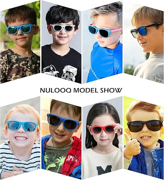 Kids Polarized Sunglasses for Boys Girls – TPEE Unbreakable Flexible Frame UV400 Protection Age 3-8