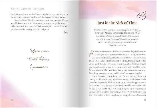 There's Beauty in Your Brokenness: 90 Devotions to Surrender Striving, Live Unburdened, and Find Your Worth in Christ