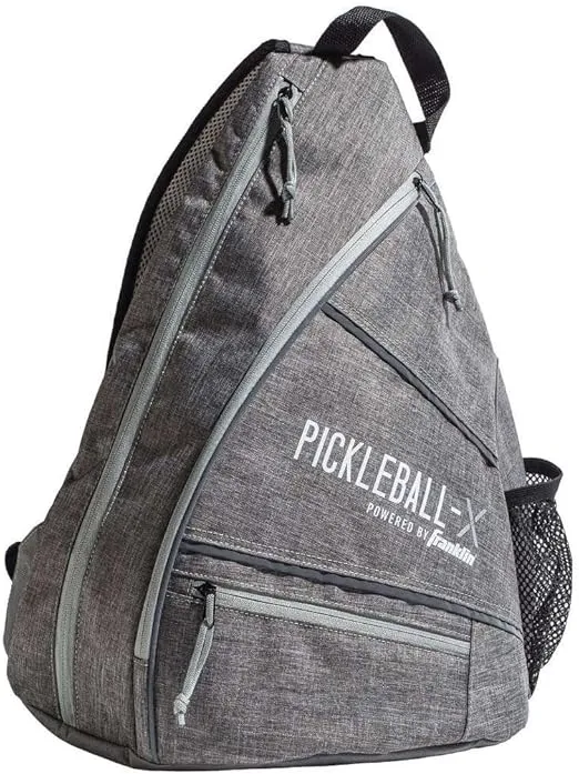 Franklin Sports Pickleball Bag - Men's and Women's Backpack - Official Adjustable Sling Bag of U.S Open Pickleball Championships - Gray/Gray