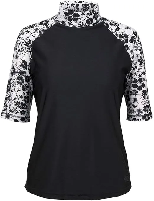 UV SKINZ Women’s Aloha Short Sleeve Sun and Swim Shirt with UPF 50+ Sun Protection – Womens Short Sleeve Rash Guard
