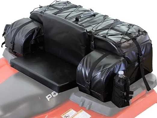 Arch Series Oversized Rear Rack Utility Pack, Padded ATV Cargo Bag - Black