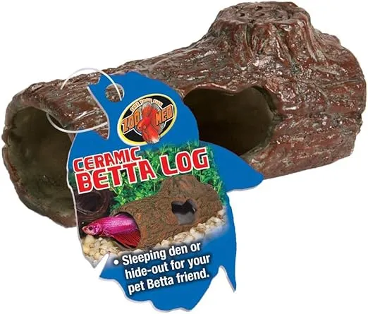 Zoo Med Laboratories AZMFA50 Sinking Ceramic Betta Log 4.25 inche