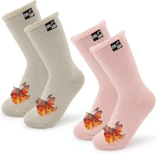 DG Hill Winter Thermal Socks - Warm Socks for Men Women Cold Weather Insulated Sock - Heated Socks Thick Snow Sock