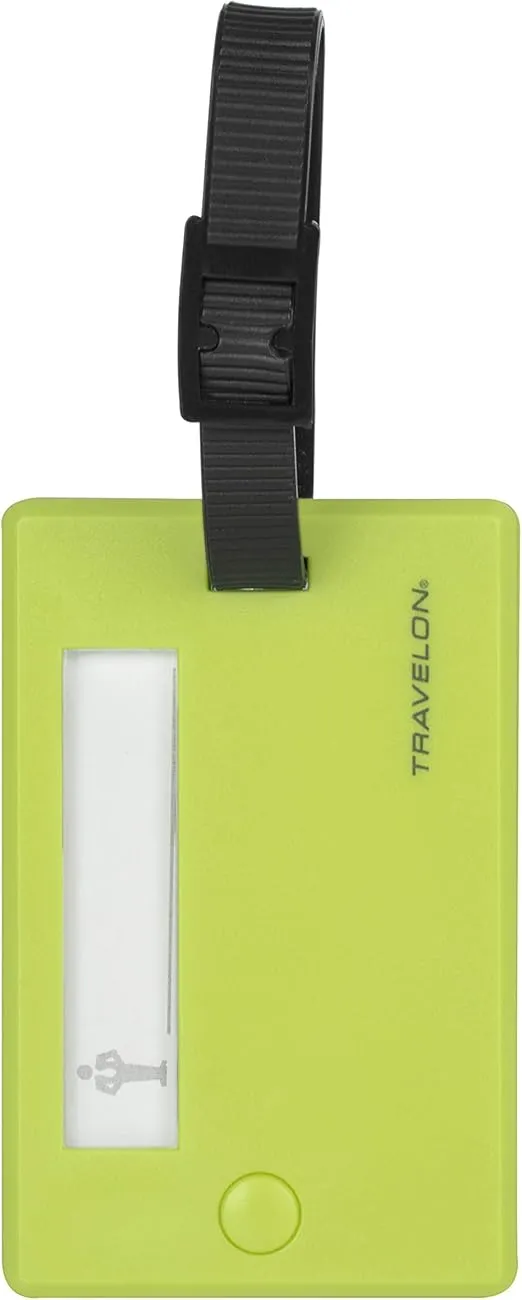 Travelon Set of 2 Tags, Lime, 6.63 x 3.5 x 0.13