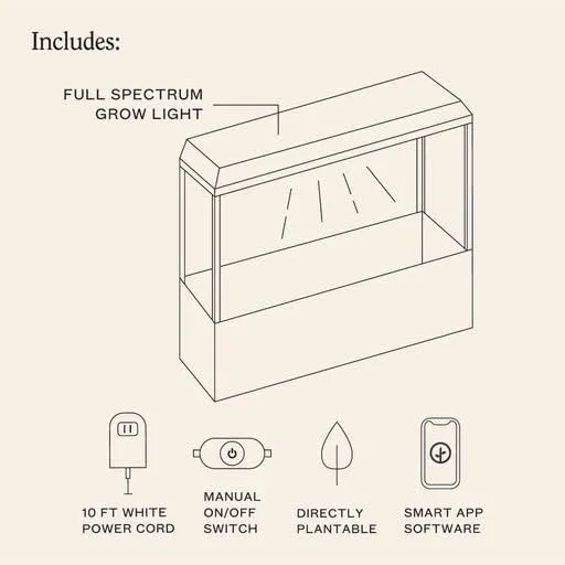 Modern Sprout Smart Growhouse - LED Grow Lights for Indoor Plants, Hydroponic Growing System, Smart App Enabled, Matte Black
