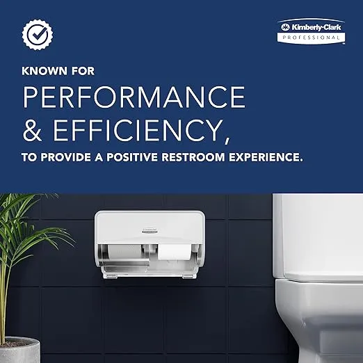 Kimberly Clark Professional Combo Unit Toilet Paper Dispenser (09551), Cored Standard Roll Compatible, Smoke (Black), 13.1" x 20.4" x 5.8", 1 / Case