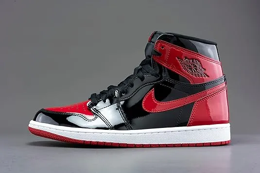 Jordan Mens Air 1 Retro High OG 555088 063 Bred Patent - Size 7
