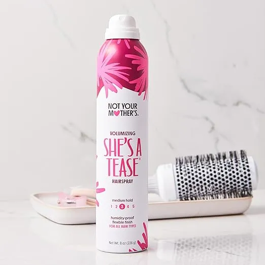Not Your Mother's She's a Tease Hairspray (3-Pack) - 8 oz - Volumizing Hairspray - Firm Yet Flexible Hold for Volume That Lasts