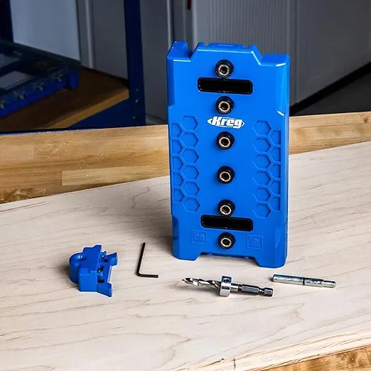 Kreg KMA3225 Shelf-Pin Jig 1/4" (6 mm) - Shelf Pin Drilling Jig - Create Perfect Holes for Wobble-Free Shelves - Drill Guide for Straight Holes - Holiday Home Improvement Gifts for Him