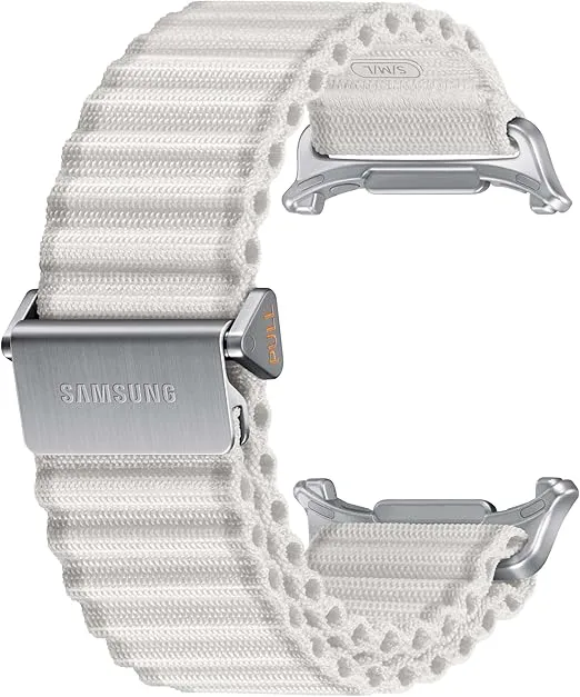 SAMSUNG Galaxy Watch Ultra Trail Band, Smartwatch Replacement Strap for Men and Women, One Click Attachment, ET-SVL70MOEGUJ, White Sand