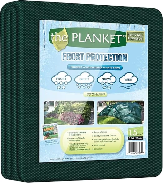 11200 10 x 20 ft Frost Protection Plant Cover, Rectangular, Dark green