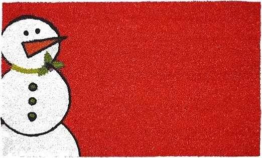 Calloway Mills Red Winter Snowman Doormat (Multi, 24" x 36" x 0.60")