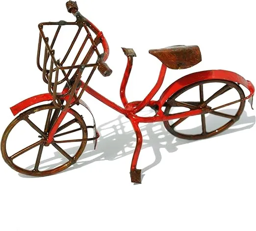 G & F Products MiniGardenn 10022 Fairy Garden Miniature Mini Bicycle, Red