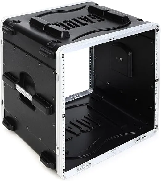 Gator Lightweight Molded 10U Rack Case with Heavy Duty Latches; Standard 19.25' depth, 10U (GR-10L)