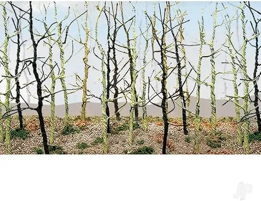 Woods Edge Trees Bare 3'' to 3.5'' HO-scale 14/pk