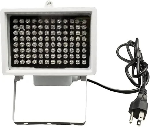 IR Illuminator, AC 110V - 220V 850nm Infrared 96 LED Night Vision Waterproof Lamp for Indoor Outdoor Security CCTV Camera, Long Range 80m (263 feet) and Wide Angle 60 Degree