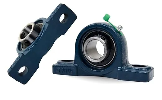 Jeremywell UCP201-8 Pillow Block Bearing (2 Pack), 1/2 inch Bore, 2 Bolt Flange Mounted, Solid Cast Iron Base, Self-Alignment