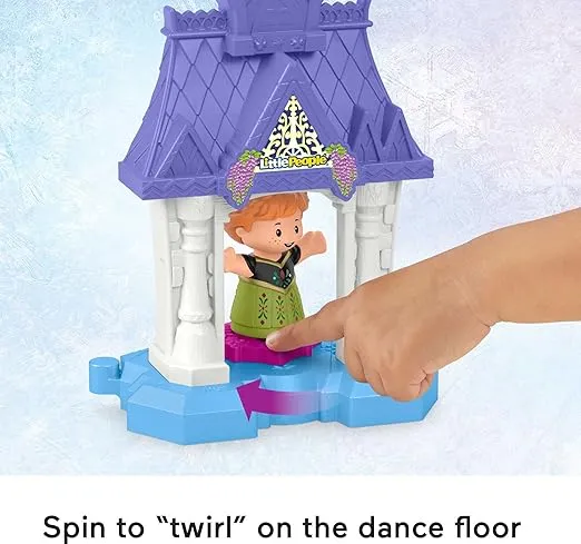 Fisher-Price Little People Toddler Toys Disney Frozen Snowflake Village Playset with Anna Elsa & Olaf for Ages 18+ Months