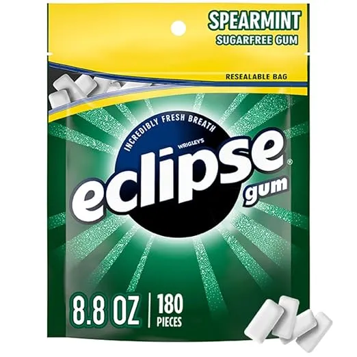 ECLIPSE Spearmint Back to School Sugar Free Chewing Gum, 180 Ct