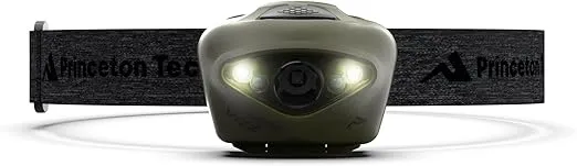 Princeton Tec Vizz Headlamp 550 Lumen Dimmable LED, IPX7 Water Resistance, Essential Outdoor Accessory for Hiking, Backpacking, Camping, Running, and Safety Preparedness, Green, New Version