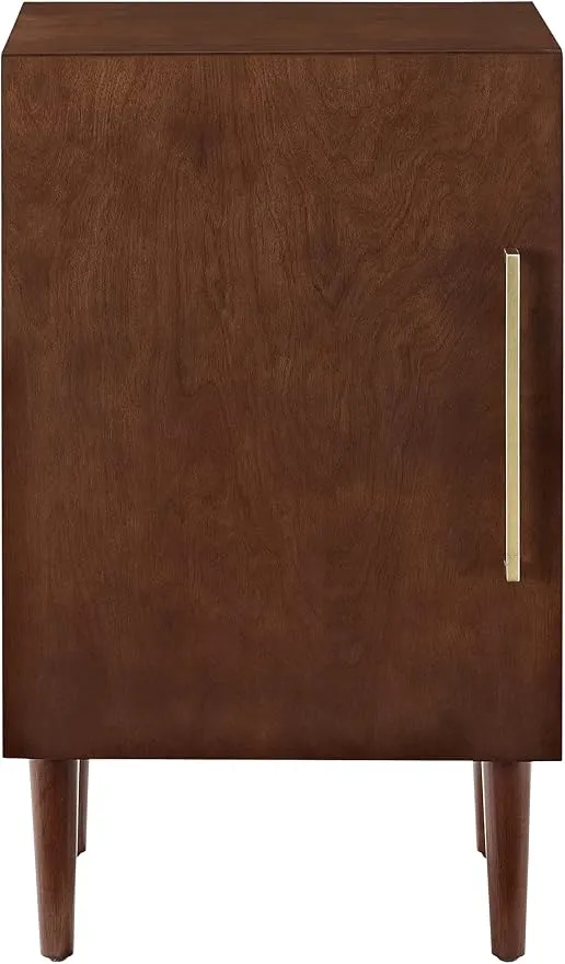 Crosley Furniture Everett Mid-Century Modern Record Player Stand, Mahogany