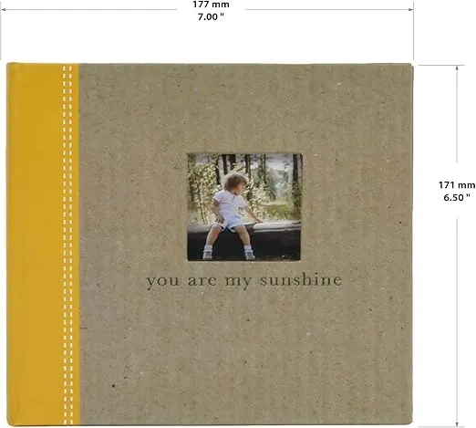 "You Are My Sunshine" Yellow Heart Photo Album, Holds 80-4"x6" Photos
