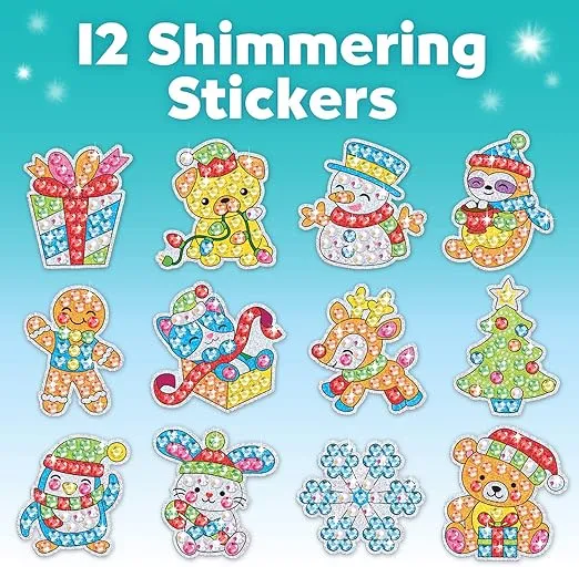 Creativity for Kids Big Gem Diamond Painting Kit: Holiday Stickers and Suncatchers, DIY Christmas Crafts for Kids