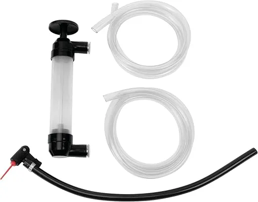 Performance Tool W1156 Grip Clip Transfer Pump/ Siphon Fluid Transfer Pump Kit for Water, Oil, Liquid, and Air, Black/Clear, 48-inch Hoses