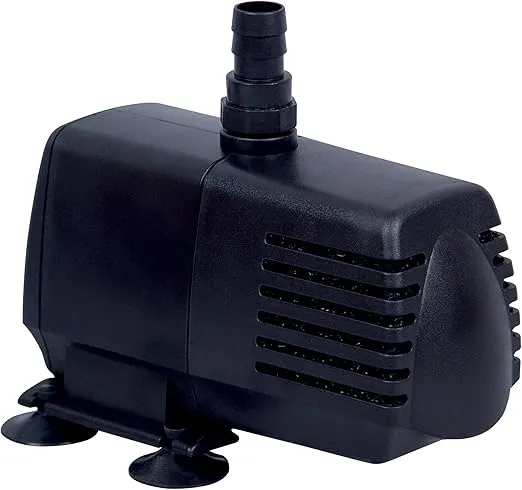 EcoPlus 590 GPH (2233 LPH, 40W) Submersible Water Pump w/ 15 ft Power Cord | Aquarium, Fish Tank, Fountain, Pond, Hydroponics