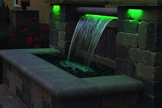 Atlantic Water Gardens CC12 Lighted Waterfall Spillway, 12-inch, Color Changing Colorfalls