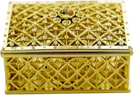 Efavormart 12 Pack - 3" Gold Rectangular Treasure Favor Candy Boxes for Wedding, Bridal Shower, Baby Shower, Birthday, Candy Jars Decorations