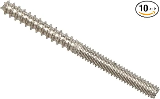 44948 5/16-18 x 2-Inch Stainless Steel Hanger Bolts, 10-Pack