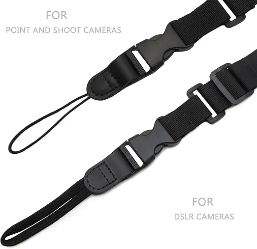Camera Neck Straps with Quick Release Black for DSLR Camera or Binoculars Strap