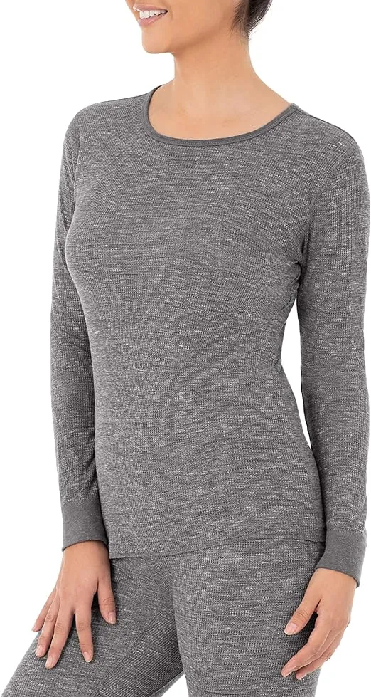 Fruit of the Loom womens Micro Waffle Premium Thermal Underwear Tee Shirt