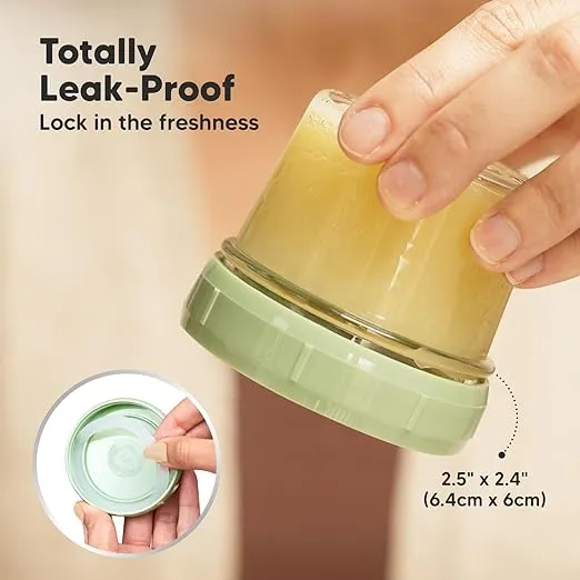 KeaBabies 12pk 4oz Glass Baby Food Containers - Leak-Proof, Microwavable Small Baby Glass Jars with Lids, Baby Food Storage Containers, Baby Snack Containers, BPA-Free Baby Food Jars (Nord)