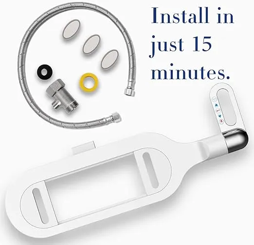 Atalawa Bidet Toilet Seat Attachment Ultra Slim Bidet With Self Cleaning Dual Nozzle Adjustable Water Non Electric Bidet Fresh Water Spray for Sanitary and Feminine Wash