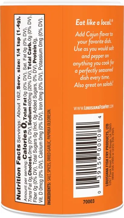 Louisiana Fish Fry Products Cajun Seasoning 8 Ounce