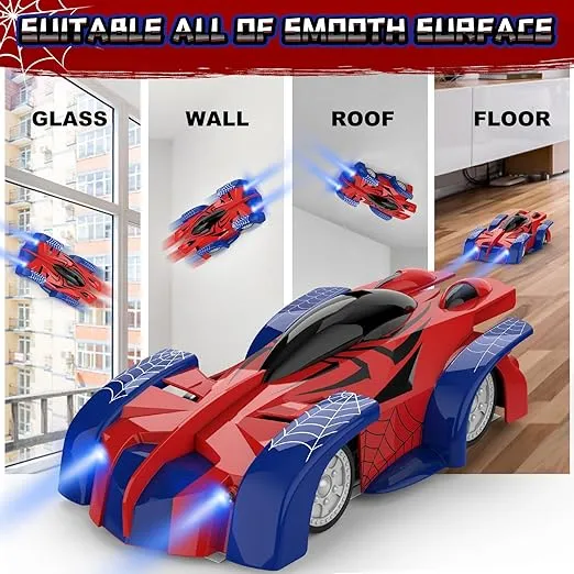 Wall Climbing Remote Control Car, 360° Rotating RC Stunt Car with Headlight, Rechargeable RC Car Toys for 3 4 5 6 7 8-12 Year Old Boys Girls Kids