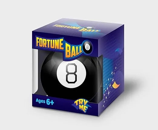 Fortune 8 Ball, Magic Ball Fortune Telling Eight Ball, Retro Fortune Teller Fun Novelty Mystic Toy, Great Birthday Gift idea for Boys, Girls or Adults. Large size 4 inch 10 cm, Classic Question Answer