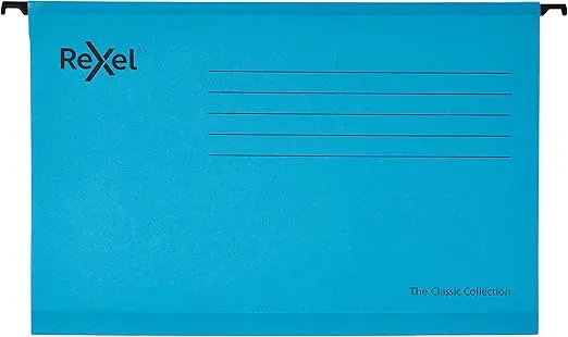 Rexel 2115590 Classic Foolscap Reinforced Suspension File - Blue