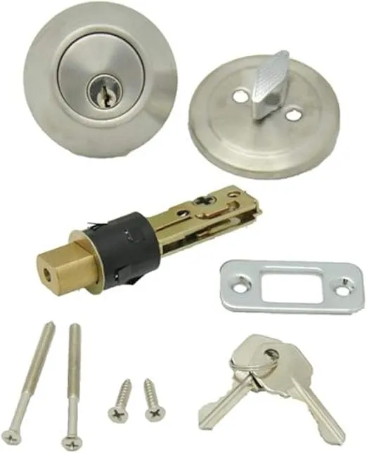AP Products 013-222-SS Dead Bolt Lock Set, 1" Throw - Stainless Steel,Silver