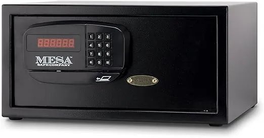 Mesa Safe Hotel Safe, 1.2 cu. ft, Black, 35 lb. (MHRC916E-BLK)