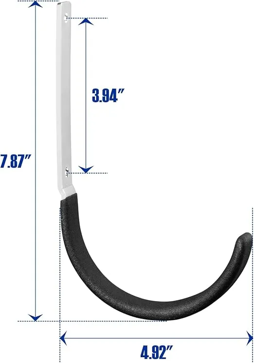 Heavy Duty Steel Garage Hooks,Garage Storage Utility Hooks,Heavy Duty Garage Garden Tool Organizer,Steel Wall Mount Hooks, Garden Hose Hanger, Garden U Hooks (Black 4 Pack)