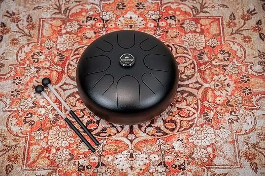 Meinl Sonic Energy Steel Tongue Drum 8 Notes 16" with Mallets, Bag — Sound Healing Instrument for Musical Education, Meditation, ASMR, Yoga