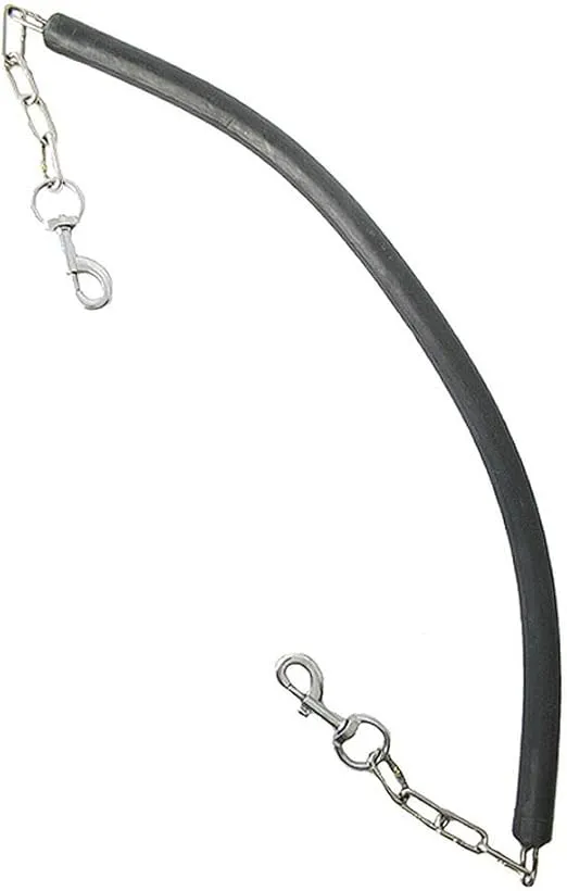 HORZE Rubber Stable Chain - Black - 51 in