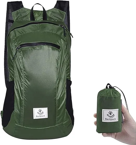 4Monster Hiking Daypack,Water Resistant Lightweight Packable Backpack for Travel Camping Outdoor