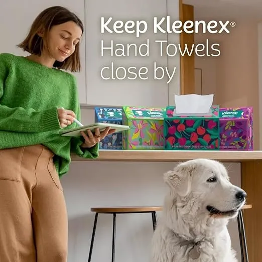 Hand Towels - 1 Box of 60 White Hand Towels in a Dispenser Box - Packaging may vary