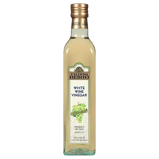 Filippo Berio Italian White Wine Vinegar, 16.9 Ounce Glass Bottle